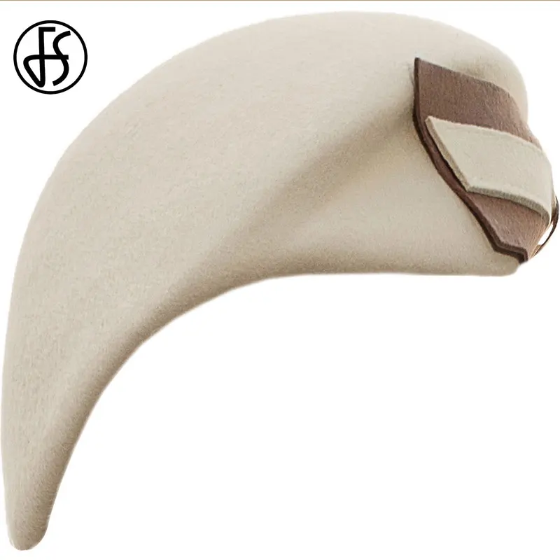 Женский винтажный фетровый берет FS шерстяной во французском стиле с большим