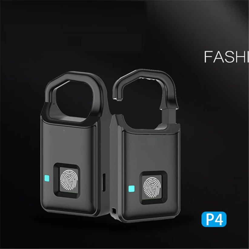 

Hot Fingerprint Lock Smart Lock P4 Home Luggage Dormitory Locker Warehouse Door Waterproof Super Long Standby Electronic Padlock