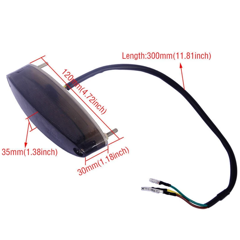 

For Motorcycle honda bmw Rear Brake LED Tail Stop Light 12V Lamp For Dirt Taillight Rear License Plate Light Decorative Lamp