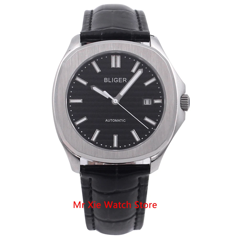 Мужские автоматические механические часы Bliger 40 мм роскошный брендовый ремешок