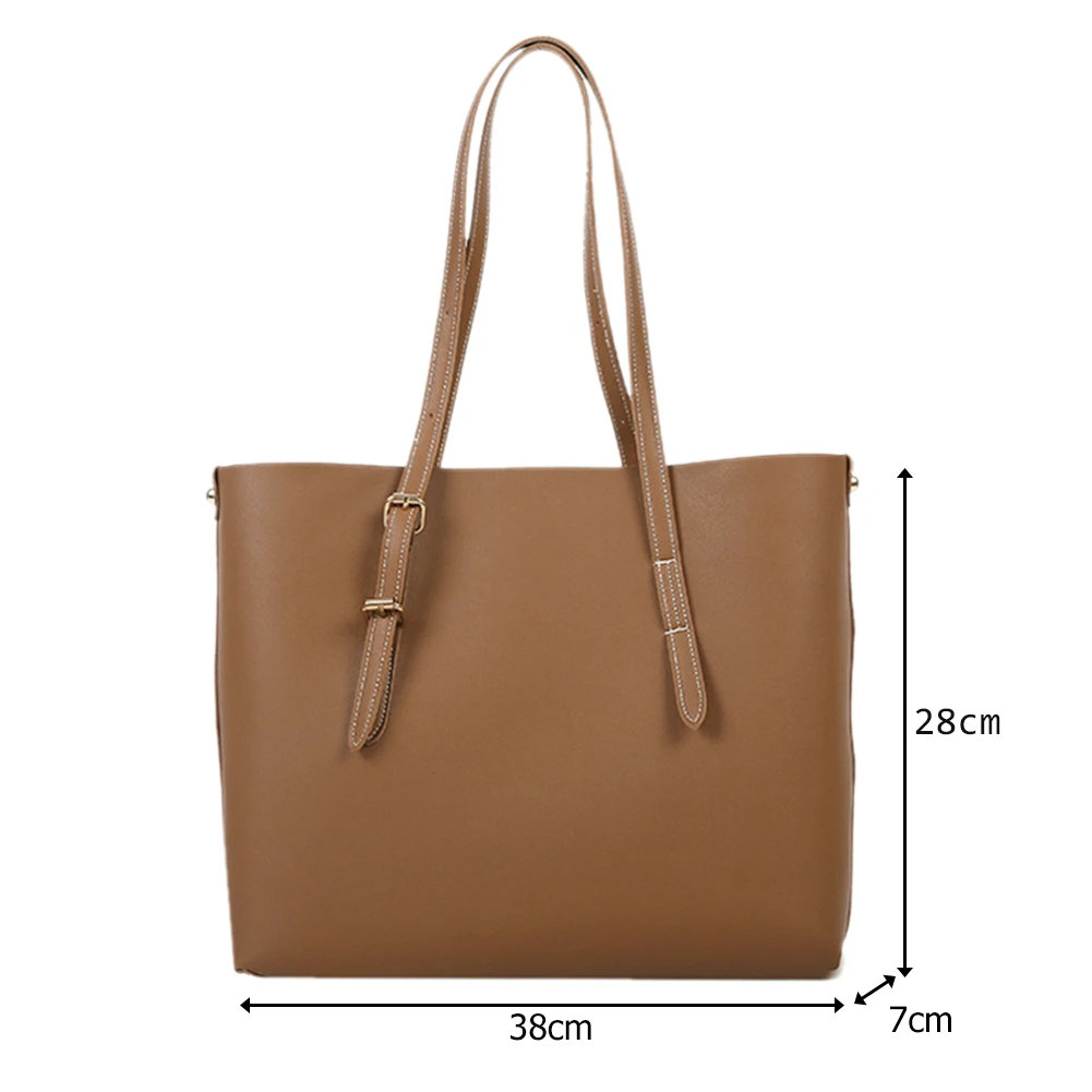 

Fashion Solid Color Women PU Leather Shoulder Handbags Large Capacity Tote Clutches Top-handle Shopping Bags