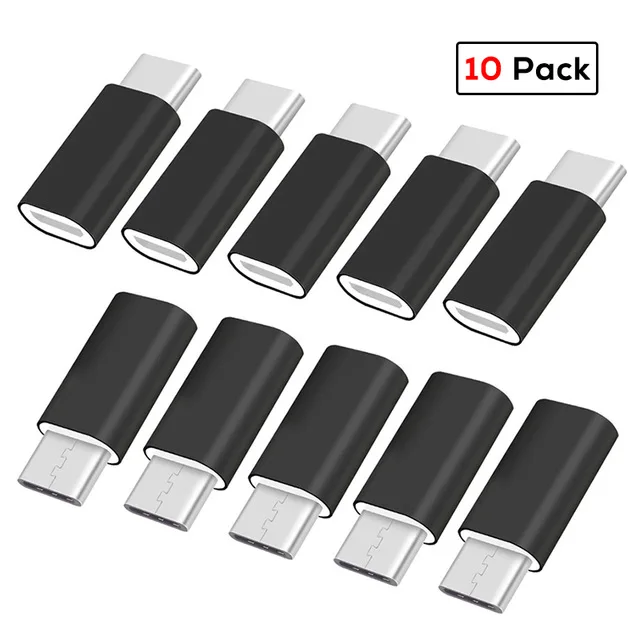 10 шт./упак. USB адаптер Type C на Micro OTG кабель Конвертер Разъем для Samsung A50 A51 A52 A71 A72 Huawei