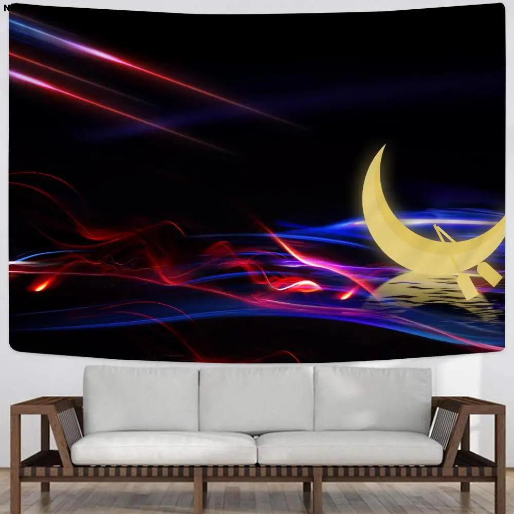 

NKNK Brand Colorful Tapestry Creativity Rug Wall Moon Tapestries Psychedelic Home Tapestrys Wall Hanging Mandala Hippie New