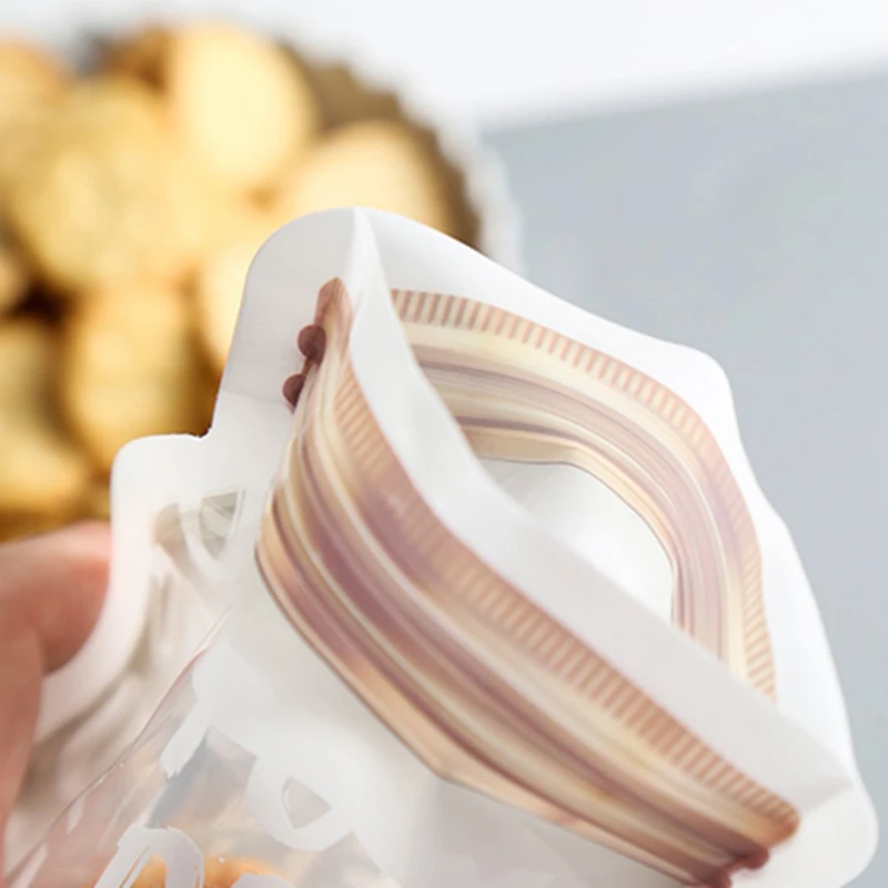 Многоразовые Пакеты на молнии для печенья мешки хранения гаек конфет закусок