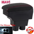 Подлокотник для Nissan Sylphy Versa Tiida Latio, интерьер, специальный подлокотник для автомобиля с USB светодиодный Одом