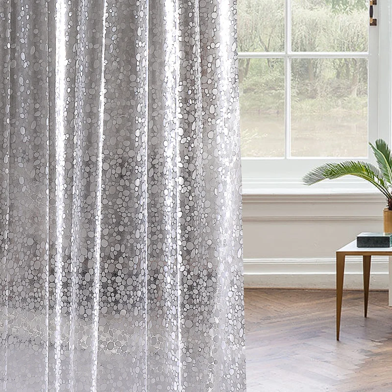 

Modern Bathroom Shower Curtain Nordic Solid Waterproof Elegant Shower Curtain Accessories Cortinas Household Merchandises DF50YL