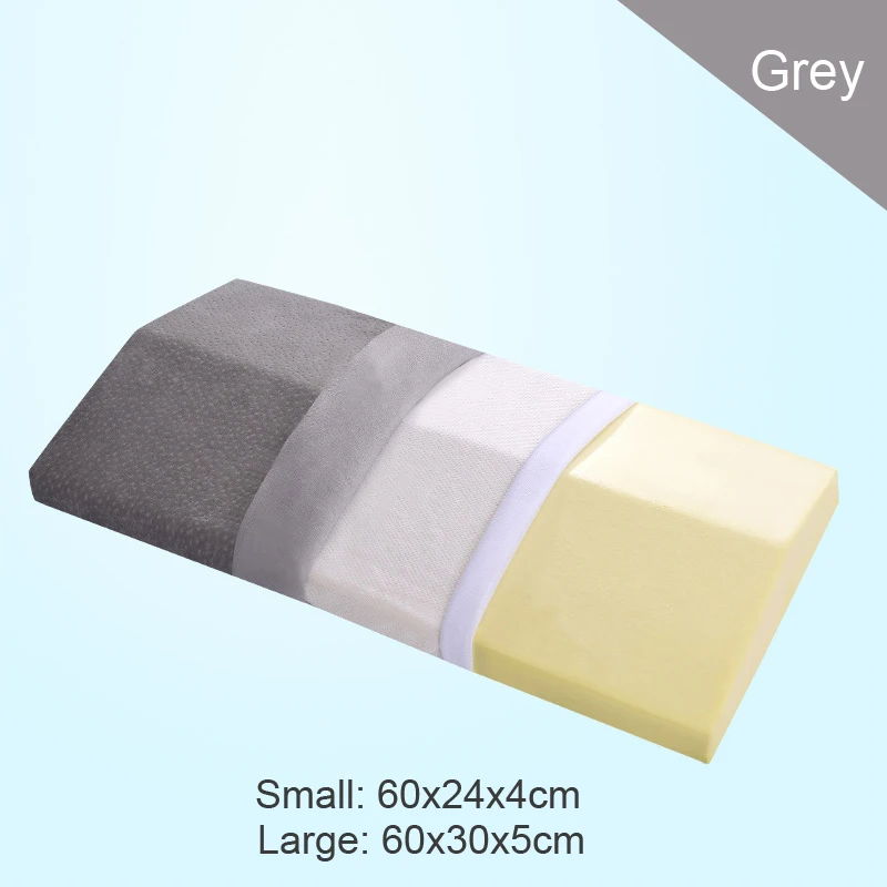 PurenLatex 60*28*5 пены памяти кровать треугольная Подушка Талия задняя подушка для поддержки медленного отскока беременных женщин защита шейки матки - Цвет: Grey