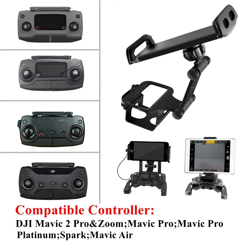 DJI Mavic Mini/1/Pro/2/Air/Spark пульт дистанционного управления для телефона, планшета, Удлинительный держатель, кронштейн, крепление, зажим, стойка для переднего управления