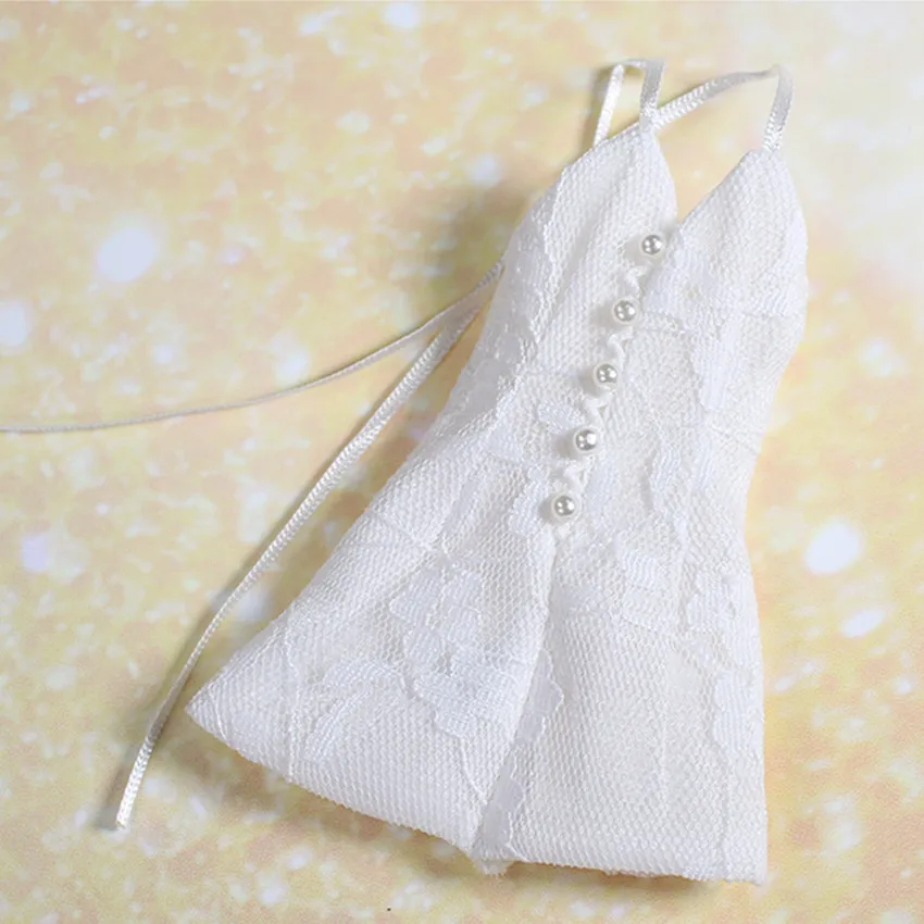

Blyth Doll Clothes White Pink Lace Long Dress Suitable for 1/6 Normal Doll OB24 Joint Doll ICY Azone Baby Doll Accessories