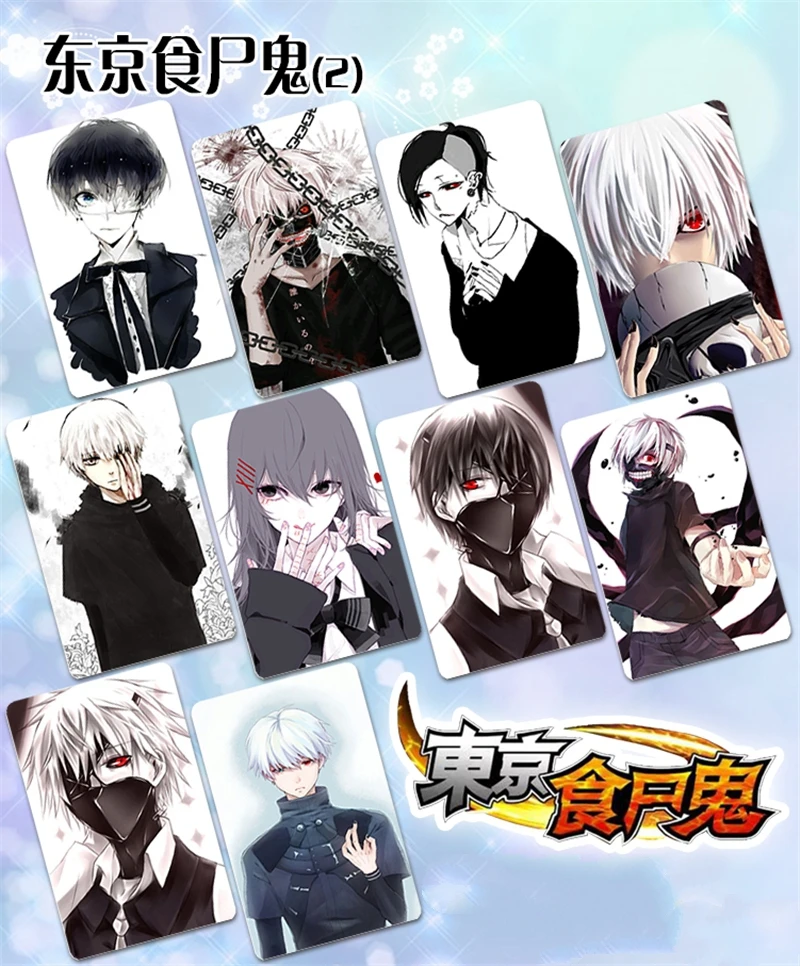 10 шт./компл. аниме мультфильм Токийский Гуль печатные автобусные карты наклейки
