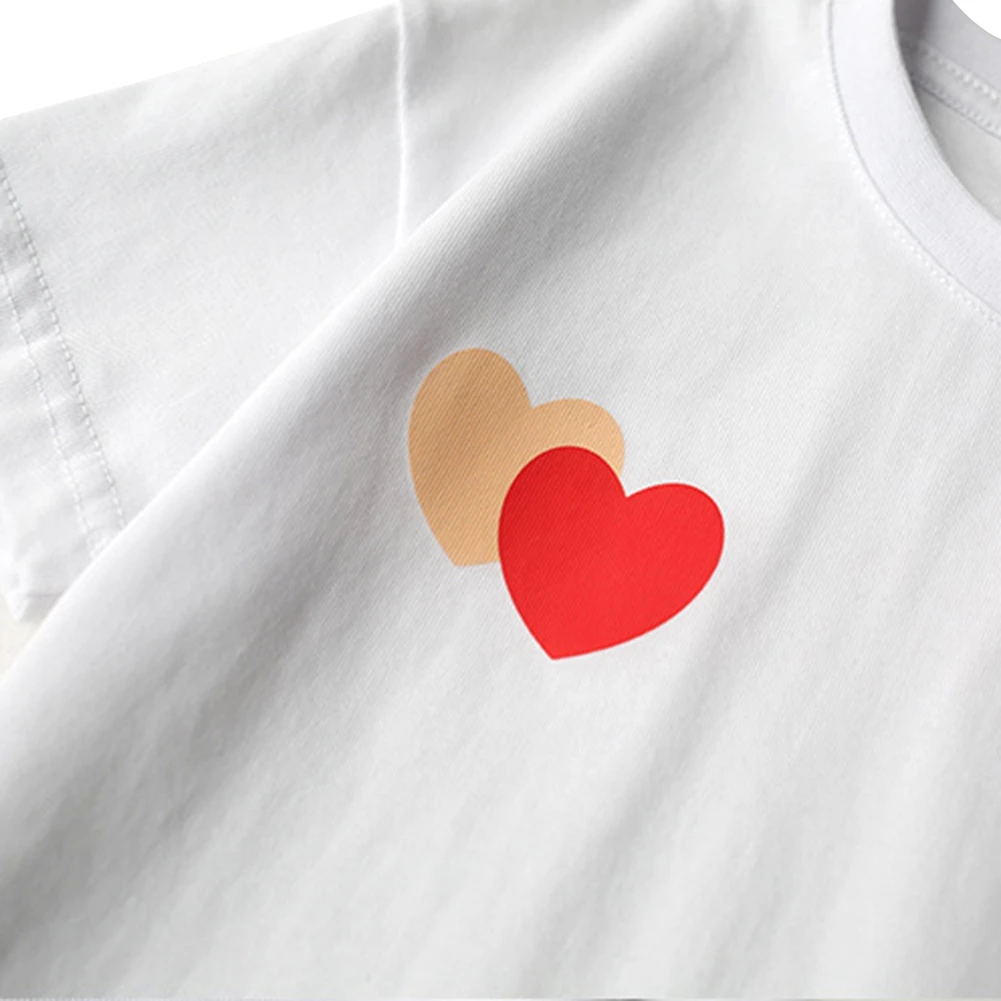 

Baywell Summer Summer Family Heart Print T Shirt Mother Daughter Clothes Parent Child Clothes Baby Girl Boys Clothes