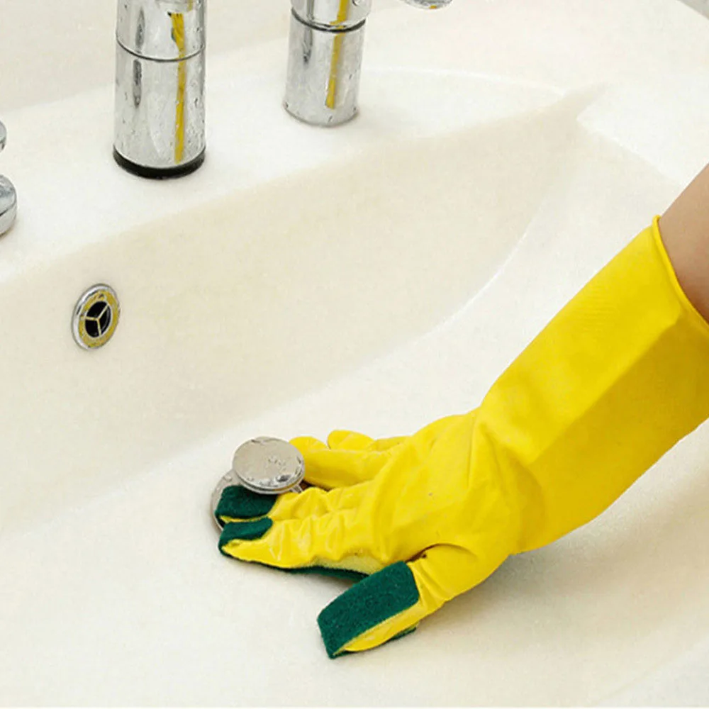 Ткань для чистки рук латексные перчатки хозяйственные уборки губка защита