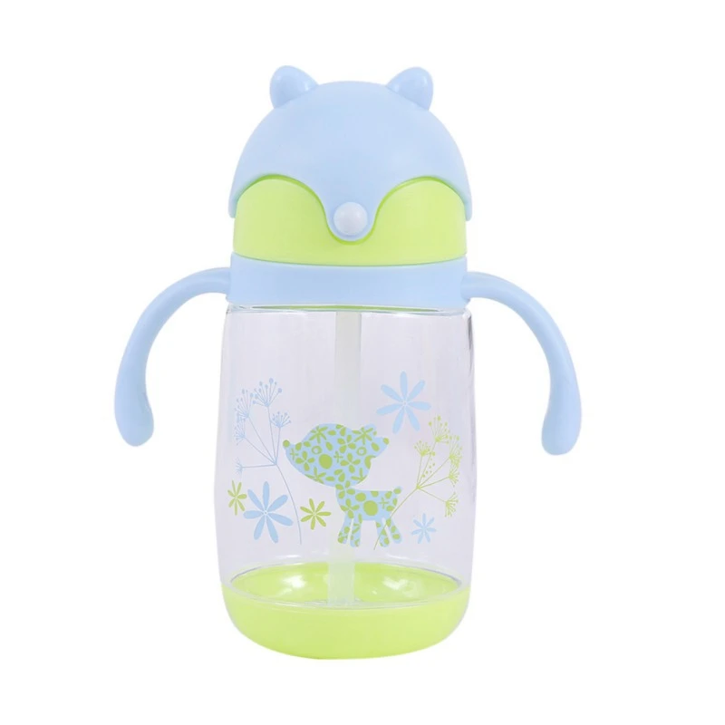 

Kids Cartoon Water Bottles Straw Bottle Children Kettle Portable Sports Bottle Water Straw Bottle Drinking Cup 300ML