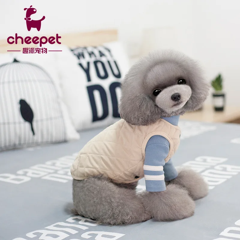 

Autumn and winter new pet bottoms casual sports cotton teddy clothes pet clothing than bear puppy two-legged clothing