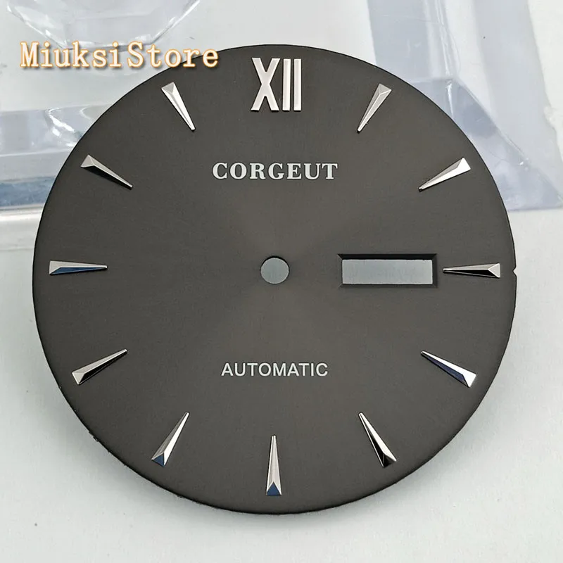 Мужские часы с автоматическим механизмом серебристо-черный циферблат 34 5 мм |