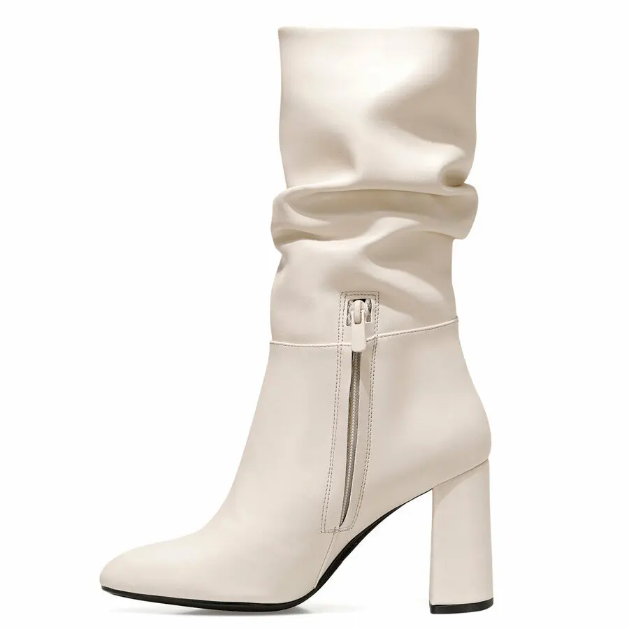 

Women Boots Nine West Umbra Cream Women'S Heeled Boots