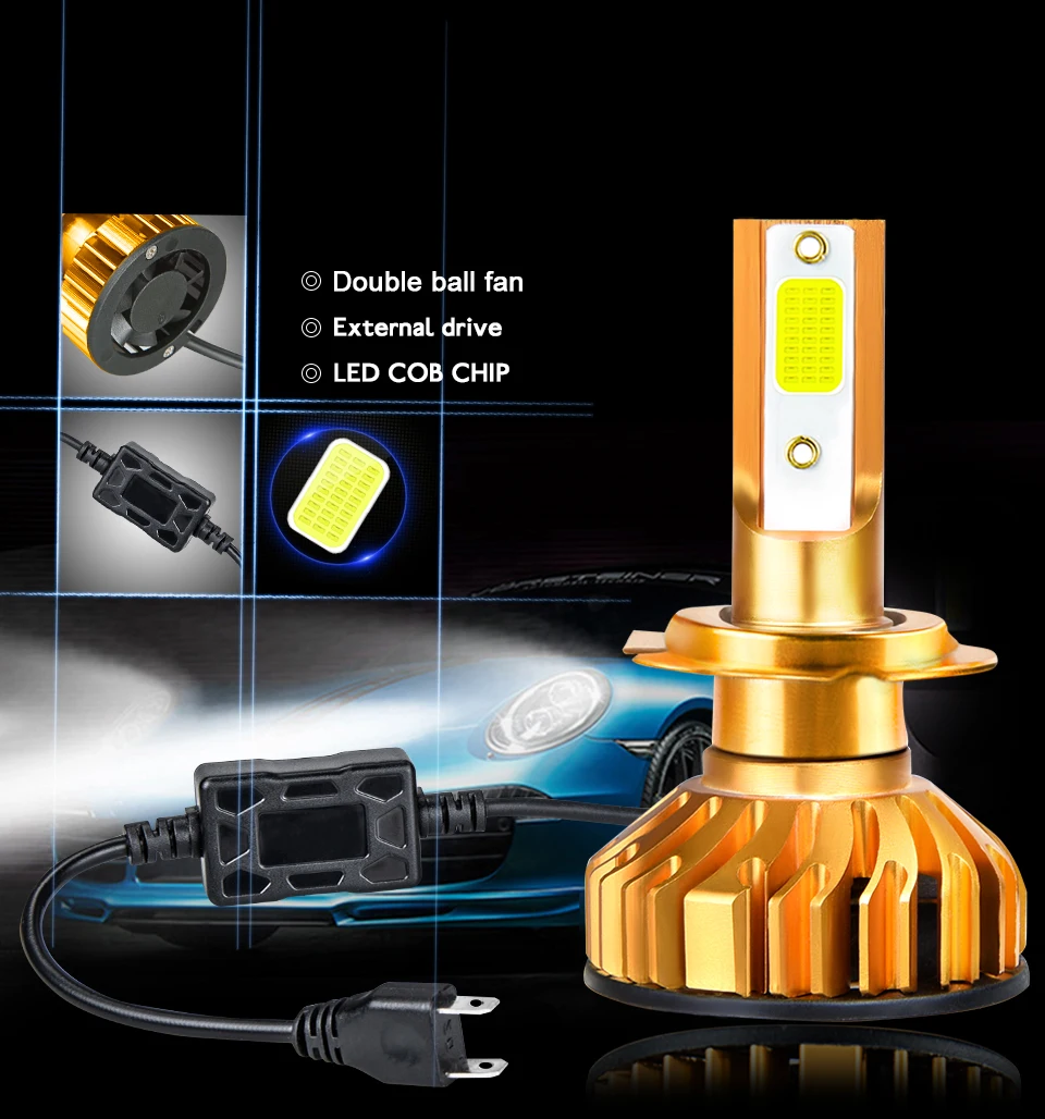 Светодиодный H7 H4 H1Bulb светодиодный автомобилей головной светильник с can-bus H7 9005 9006 светодиодный лампы H11 HB3 HB4 H8 h9 светильник 12000LM 6500K 12V 24V туман светодиодный авто лампы