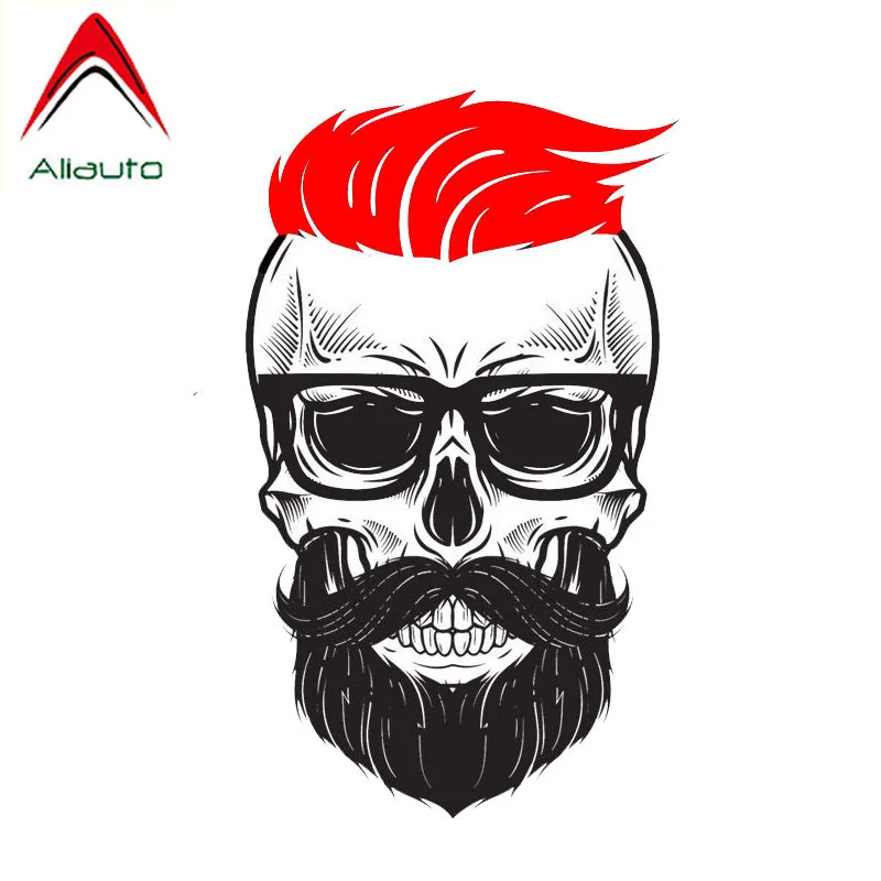 Забавная наклейка Aliauto с черепом стильная Наклейка ПВХ автомобильные аксессуары
