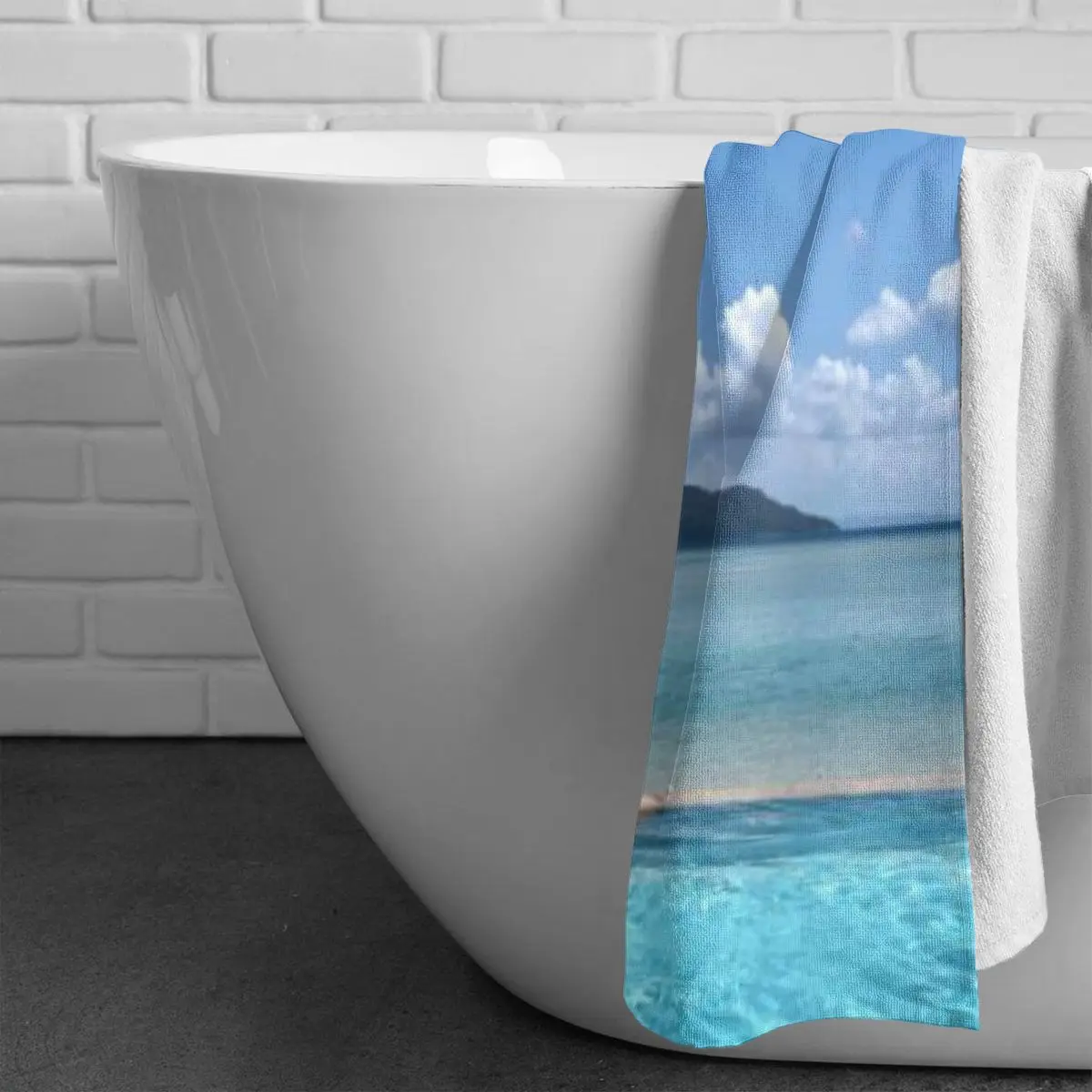 Пляжное быстросохнущее банное полотенце из микрофибры с принтом пляжное модная