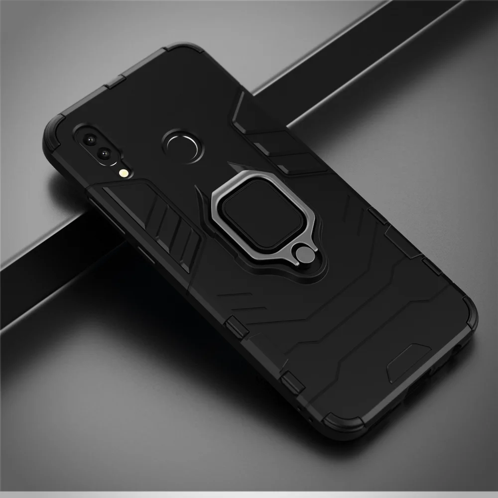 Чехол-подставка для телефона с кольцом на палец Huawei P Smart противоударный чехол 2019