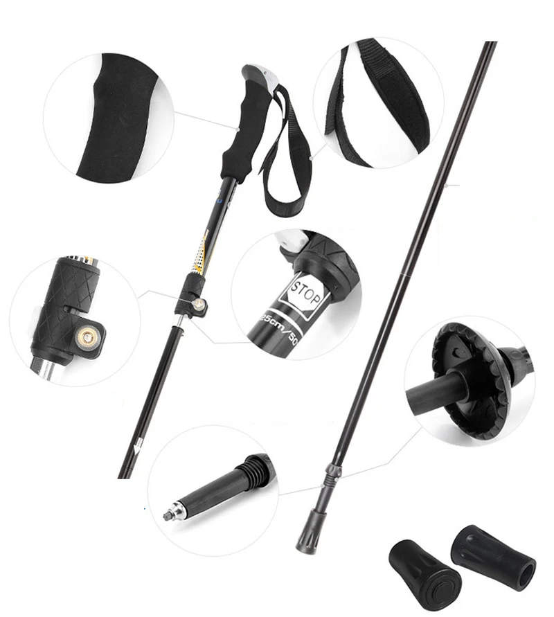 Трость алюминиевая для активного отдыха сверхлегкие трости Alpenstock 4 сустава