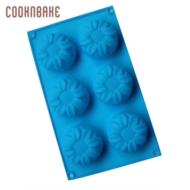 COOKNBAKE 6 решеток подсолнухи силиконовая форма для торта мыло ручной работы желе