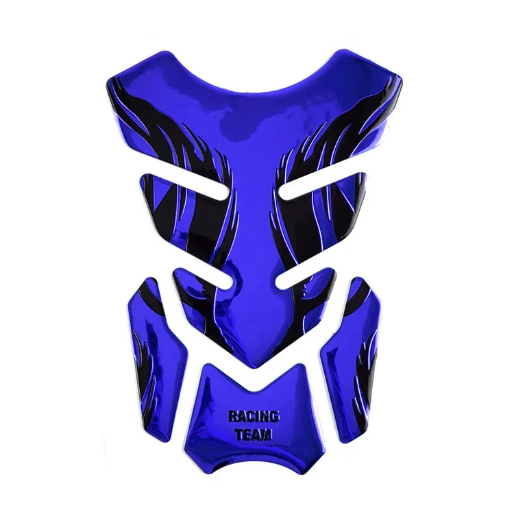 Blue 3D наклейки Tank Pad для Yamaha Fishbone масляный газовый бак Pad Наклейка защитная крышка Украшение пламя Мотоцикл декоративные - Цвет: Blue