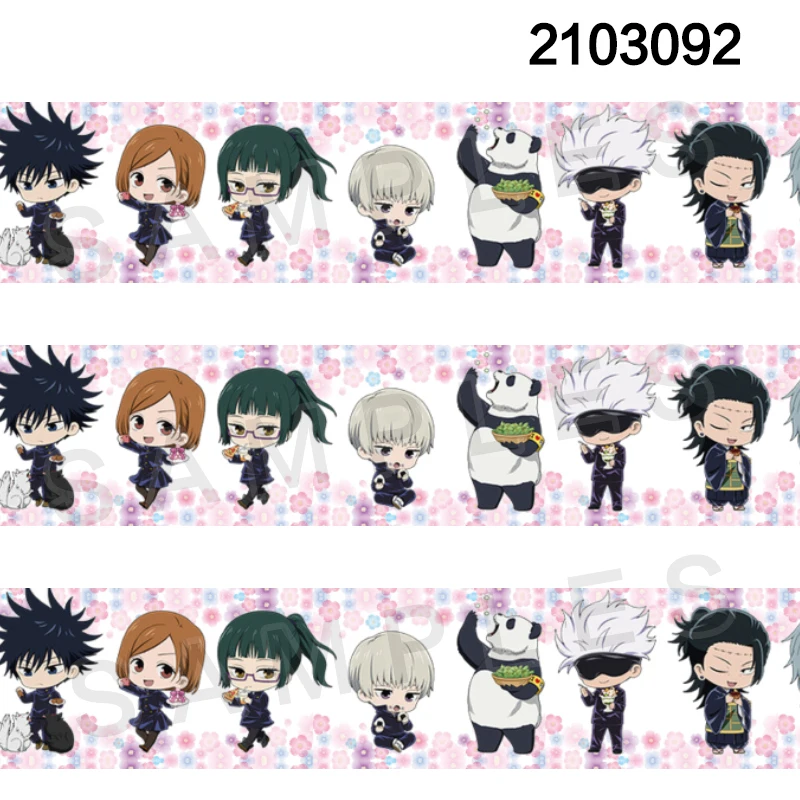 Японский мультяшный персонаж аниме ююютсу кайсен печатная корсажная/атласная