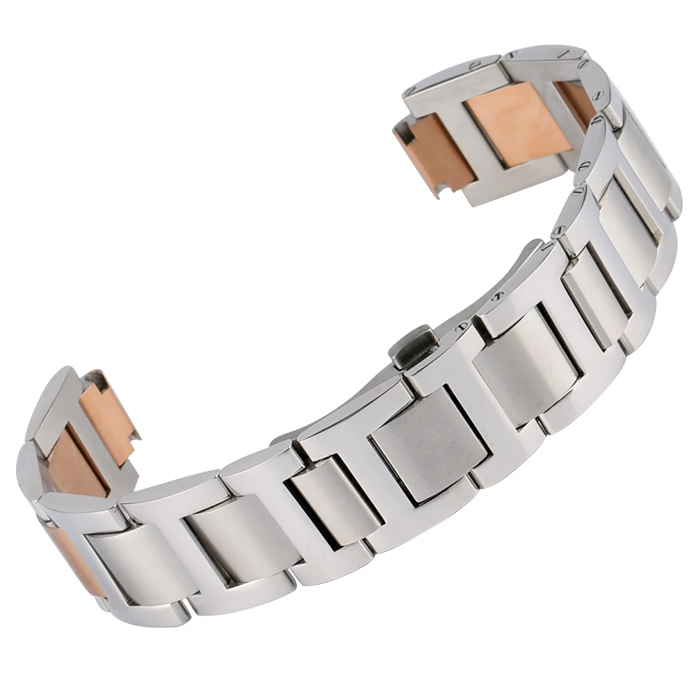 Браслет из нержавеющей стали для мужчин и женщин металлический ремешок с
