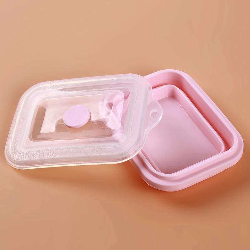 Складной силиконовый Ланч бокс красочный экологически чистый стандартный шкаф с