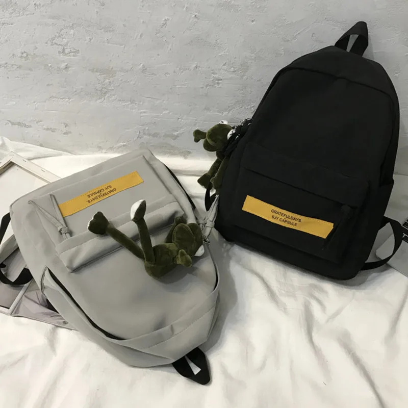 

Female Pendant Letter School Bags For Teenage Girl 2020 Nylon Travel Backpack Women Mochilas Sac A Dos Ladie Laptop Men Bag Pack