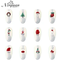 new listing nziquan 10pcs a pack of 3d christmas series nail art decoration multi shape diy nail decoration stickers