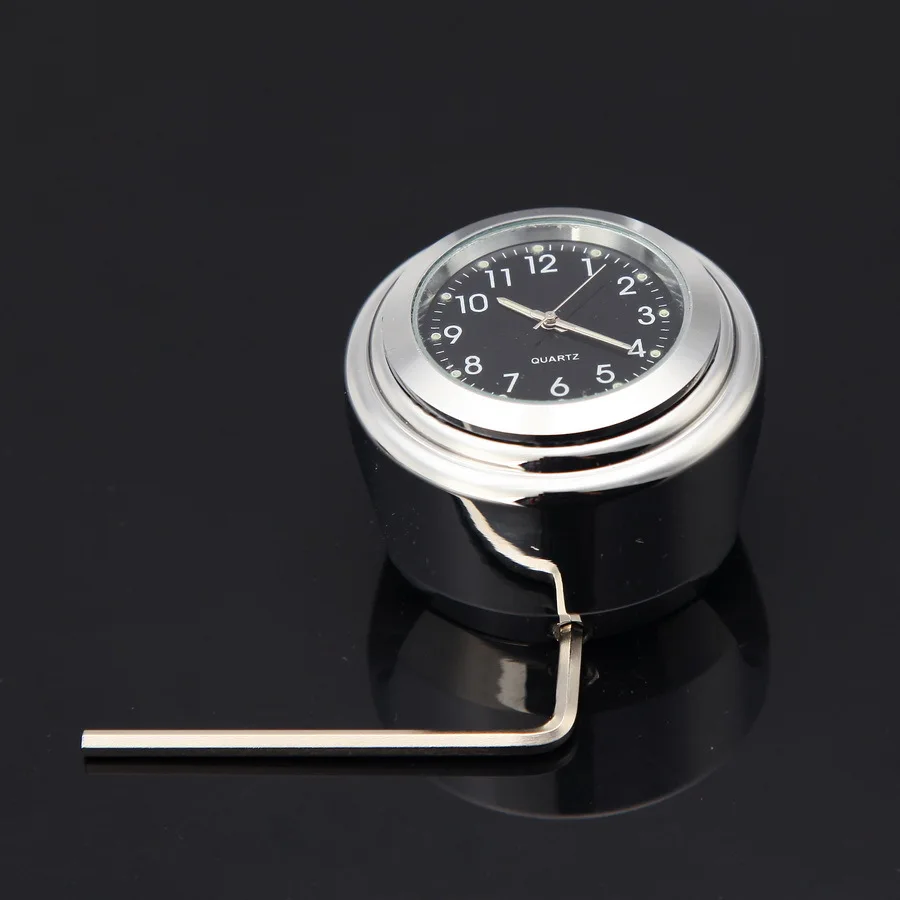 7/8 &quot - 1&quot мотоциклетные часы на руль водонепроницаемые с черным циферблатом