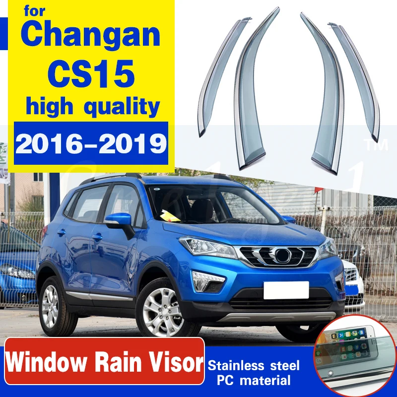 

High Quality Side Window Deflector For Changan CS15 2016 2017 2018 2019 Window Visor Vent Shades Sun Rain Deflector Guard 4pcs