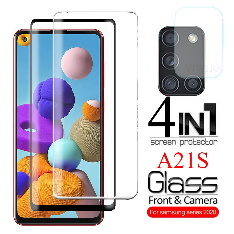 

4 в 1 Защитное стекло для Samsung SM-A217F SM-A217F/DS для Galaxy A21s 6,5 "2020 закаленное стекло для защиты экрана объектива камеры