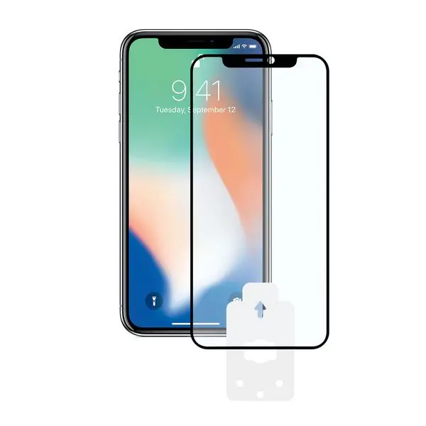 Закаленное стекло для мобильного экрана протектор Iphone X Xs KSIX 2.5D черный|Защитные