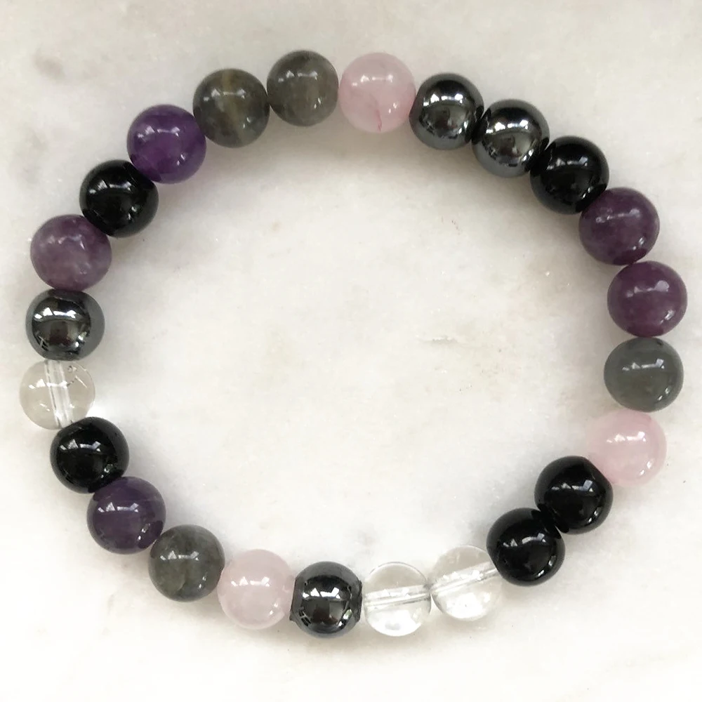 Ruberthen новый дизайн гематитовый браслет с кристаллами женский из черного оникса