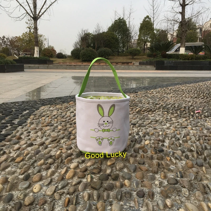 100pcs/lot Wholesale China Factory Easter Bucket For Promotion Cheap Price Rabbit Egg Baskets Bunny Ears Bag | Дом и сад
