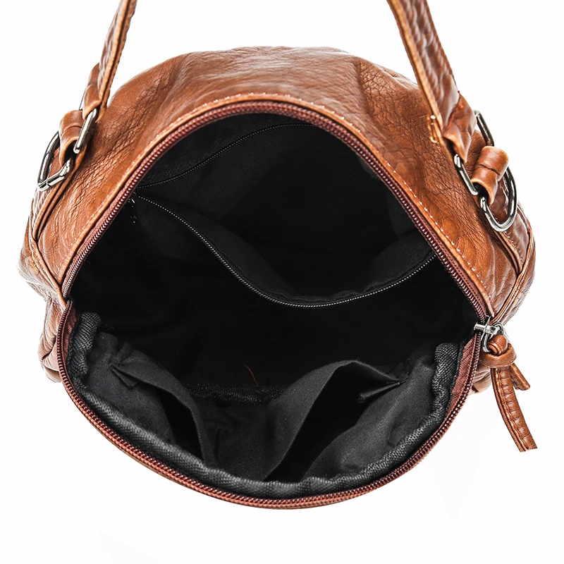 Женская винтажная сумка через плечо Bolsos Mujer однотонная из мягкой кожи новинка 2019 |