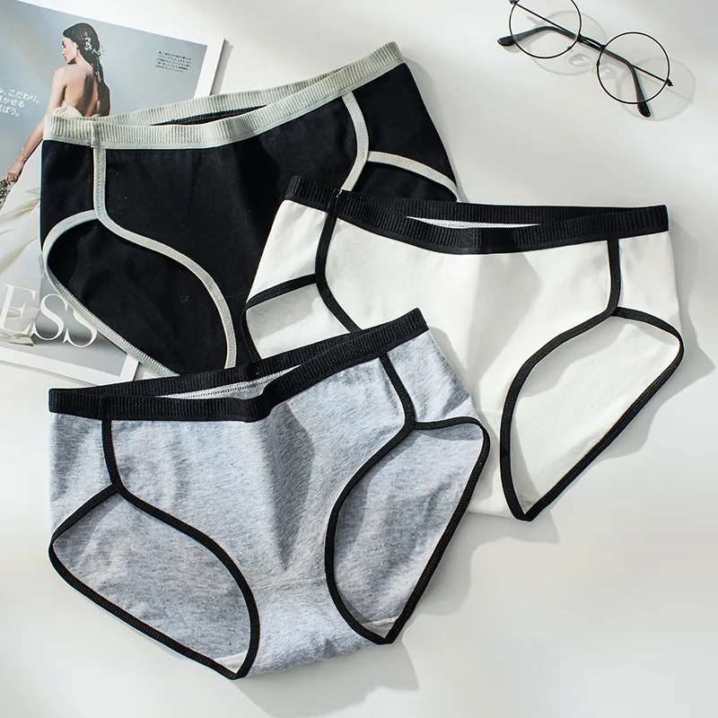 3 шт./компл. женские хлопковые трусики модное и удобное нижнее белье для женщин