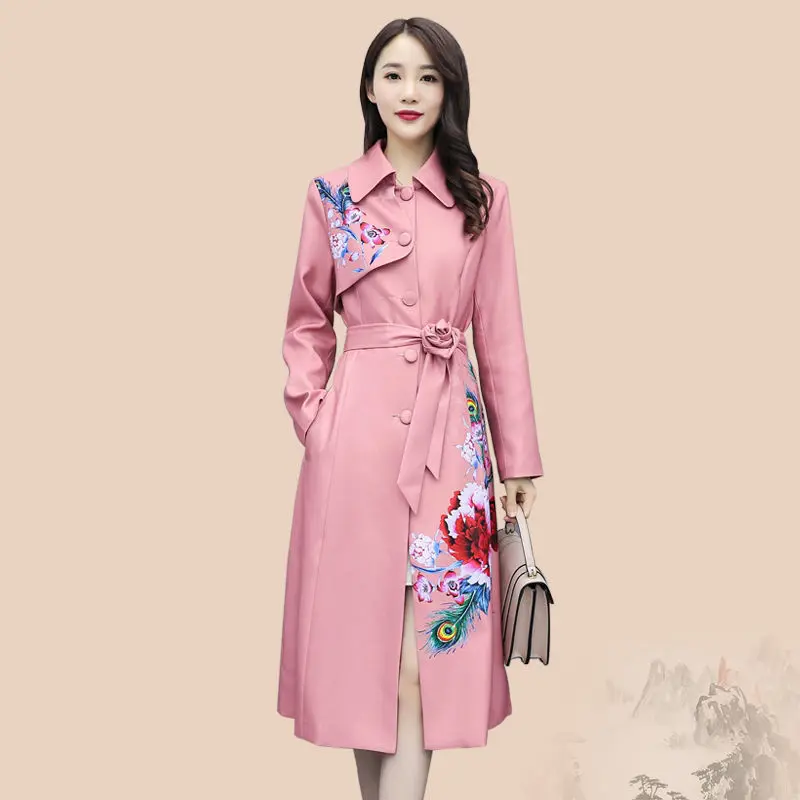 Повседневный женский длинный Тренч новинка 2020 весна осень корейский стиль