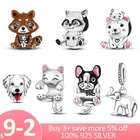 Симпатичные Подвески в виде мерцающего серебряного енота, медведя, милые животные, слон, собака, подвески, подходят для брендового браслета, украшения, подарок для рукоделия