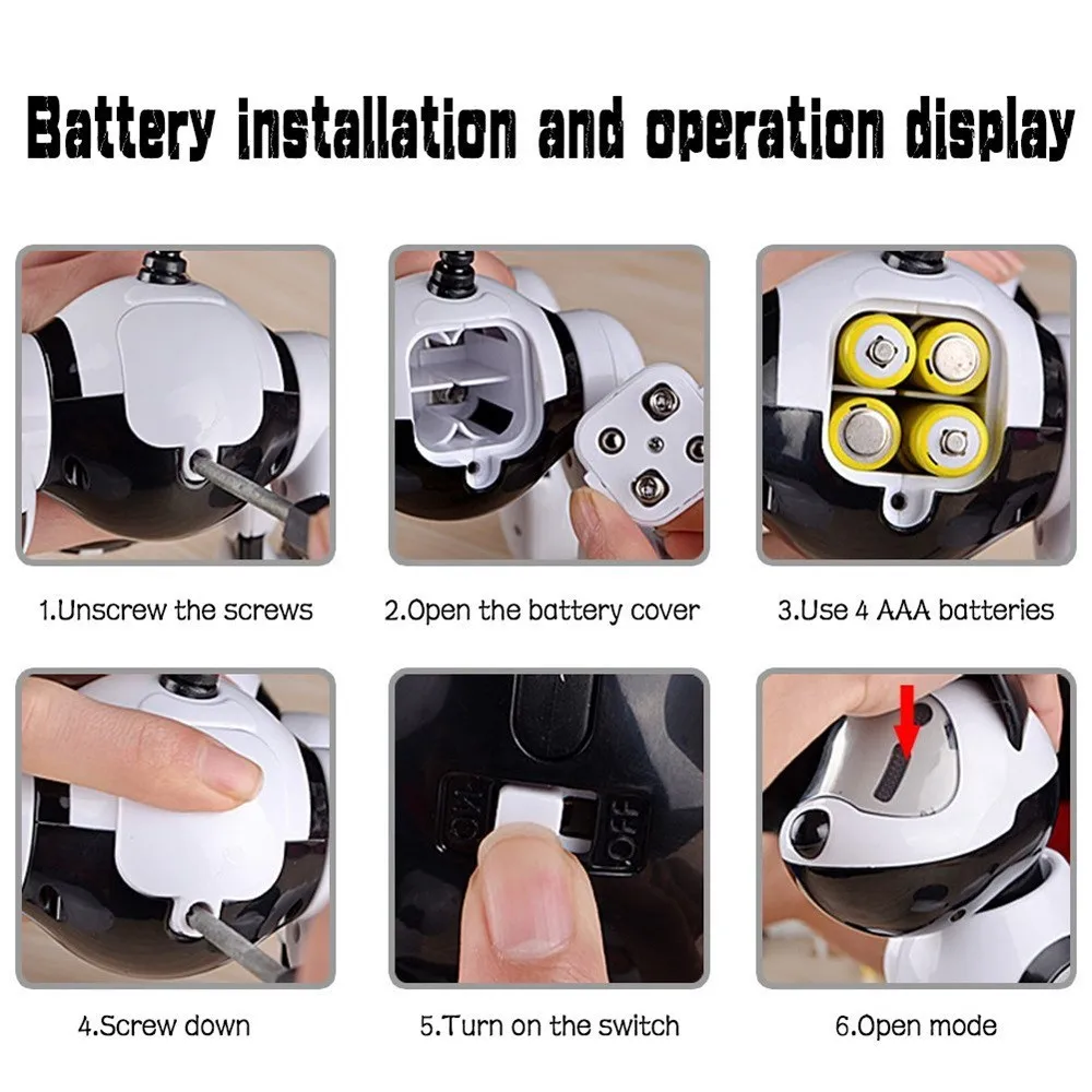 

Voice Control Voice Activated Robot Dog Electronic Toy Interactive Doggy Robot Puppy Music LED Eyes Flashing Action Toy