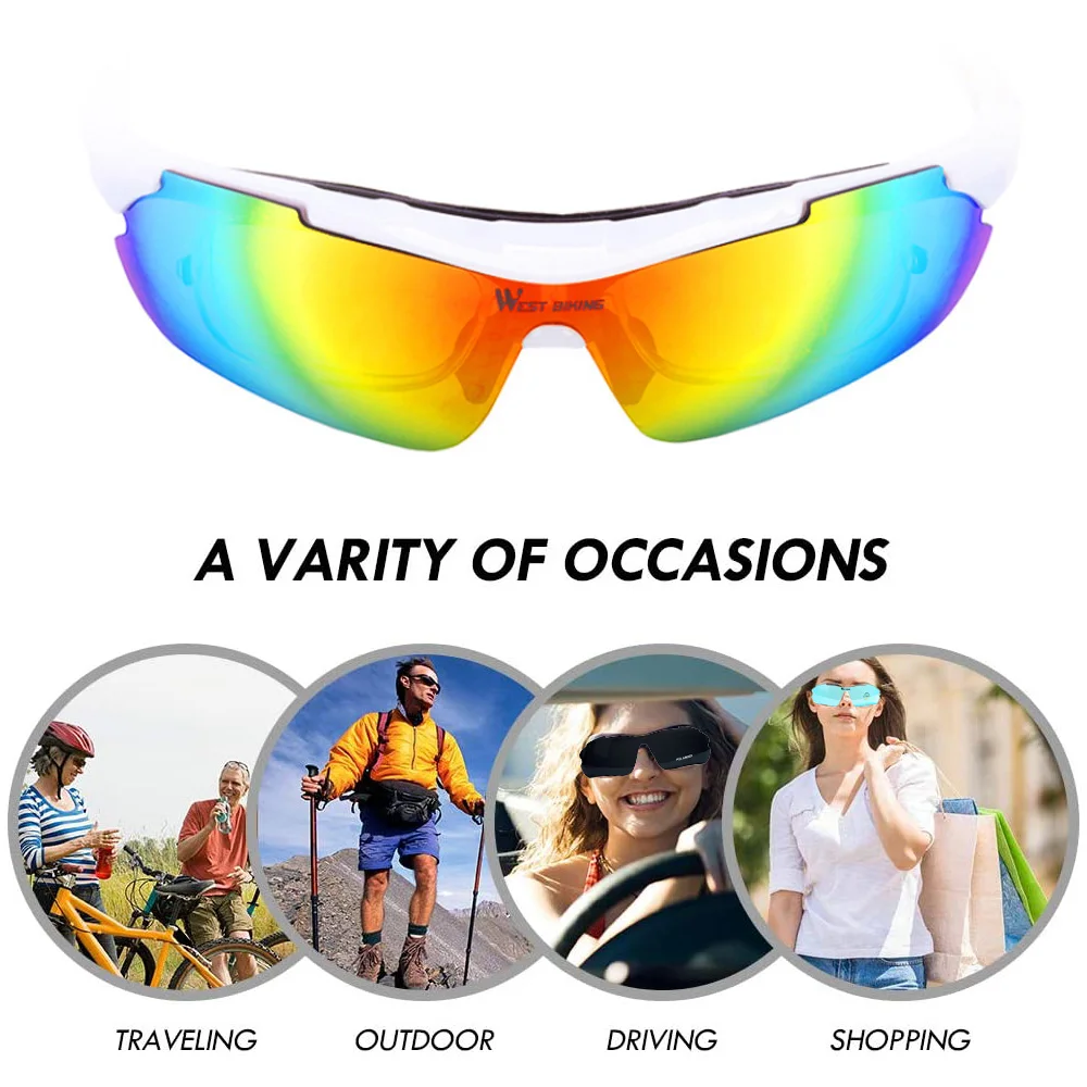 Поляризованные спортивные мужские солнцезащитные очки защитные для дорожного