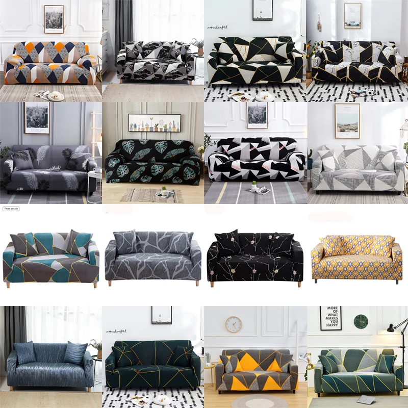 

1/2/3/4seats Elastic Stretch Sofa Cover Living Room L Shape Couch Covers Spandex Sofa Protectors Washable Dustproof Slipcovers