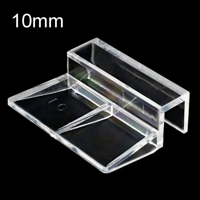 

2021 New 10 Pcs 6mm/8mm/10mm Fish Tank Acrylic Clips Lid Cover Support Holder Bracket Clamp Stand Aquarium Supplies