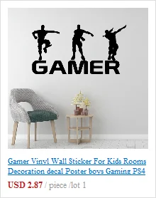 Diy Gamer плакат, наклейка на стену для детской комнаты, s Gamers, для мальчиков, Виниловая наклейка на стену, обои для детей