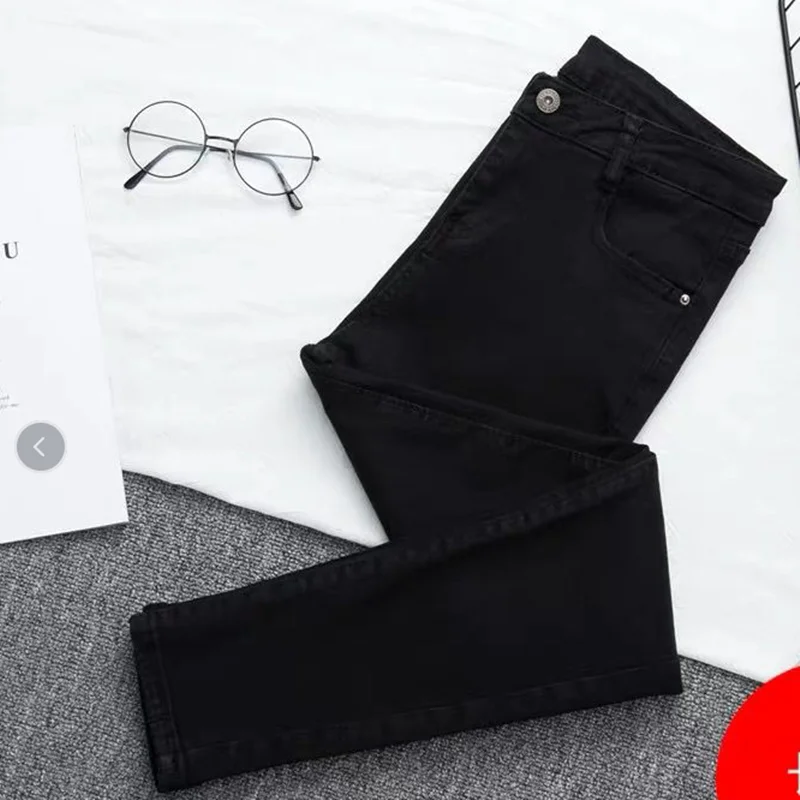 

Vintage Denim Pencil Pants Women High Waist Stretch Skinny Jean Ladies Summer Casual Elastic Slim Sexy Plus Size Denim Trousers