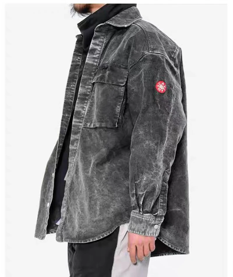 CE. Avempt серая рубашка с принтом Distressed High street fashion Мужская и женская Высококачественная теплая куртка CE куртка s m l xl