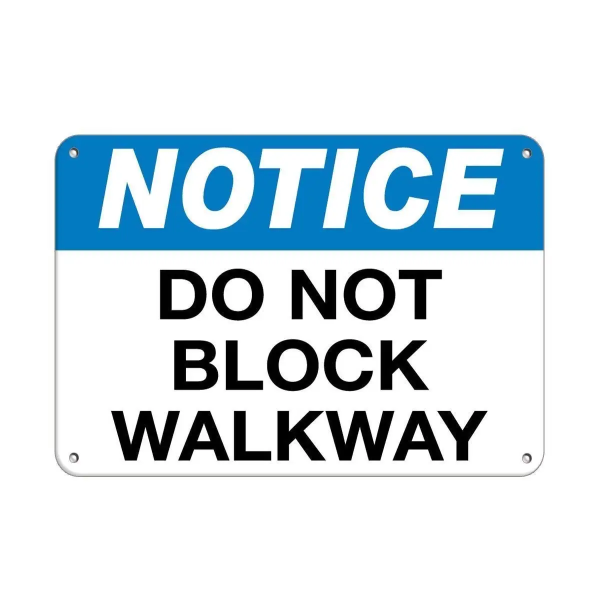 

SLALL Notice Do Not Block Walkway Traffic Retro Street Sign Household Metal Tin Sign Bar Cafe Car Motorcycle Garage Decoration S